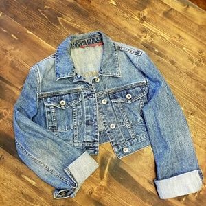 Crop style jean jacket